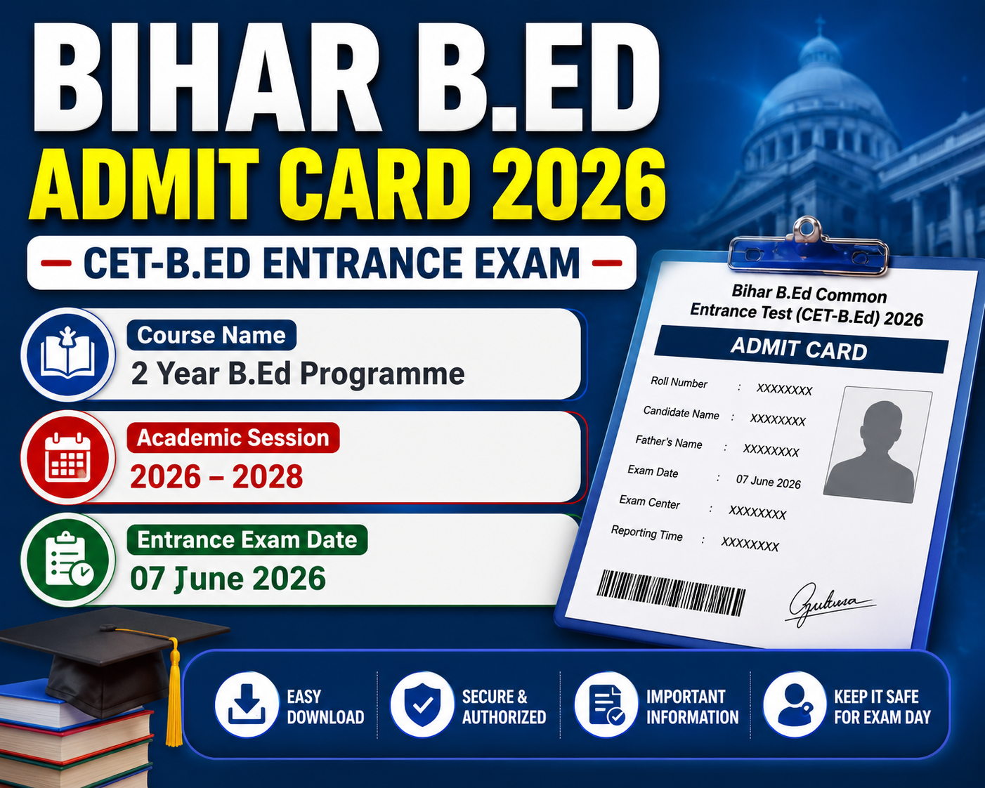 Bihar B.Ed Admit Card 2026