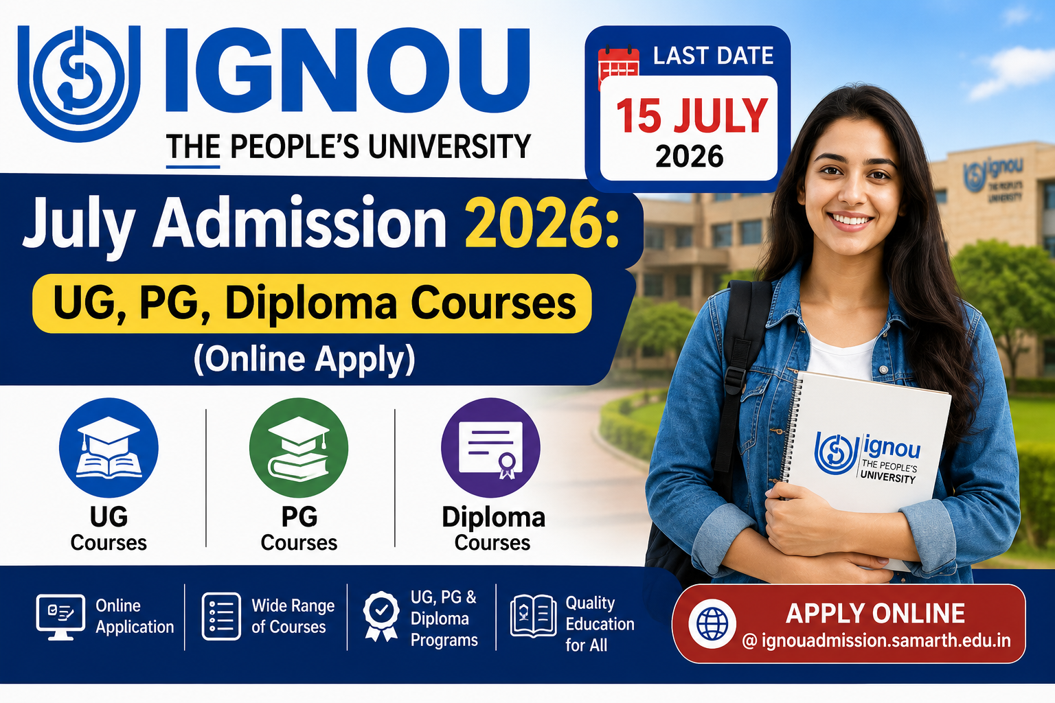 IGNOU July Admission 2026