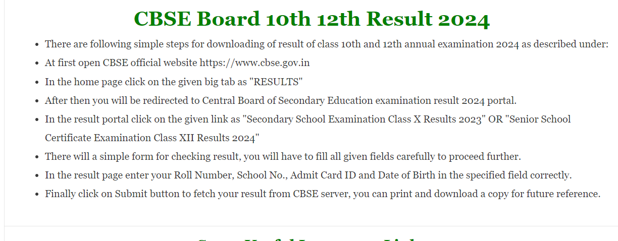 CBSE Board Class 10th & 12th Result