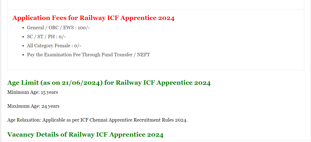 Railway ICF Apprentice 2024