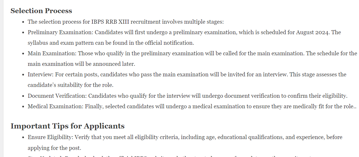 IBPS RRB 13th Clerk Recruitment 2024